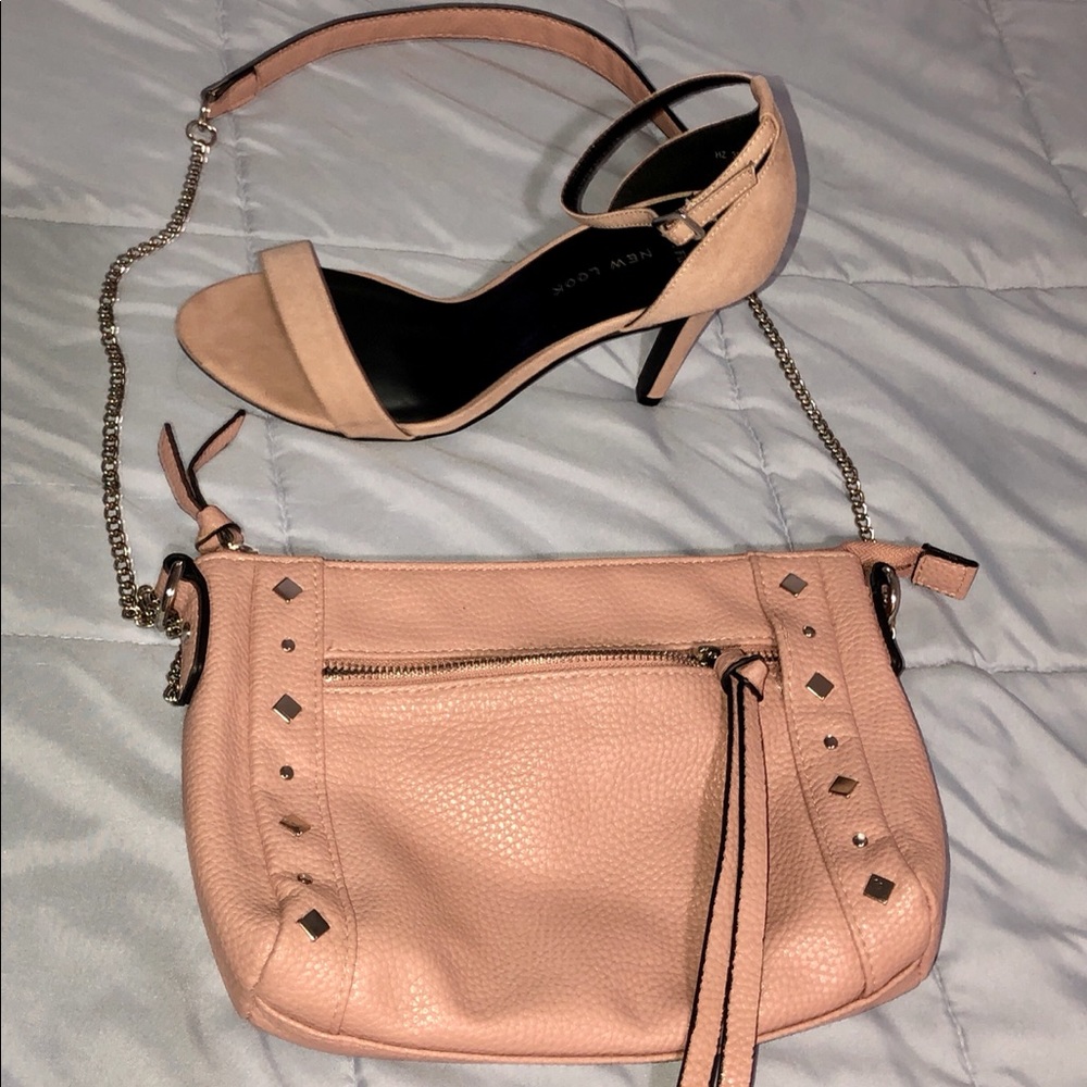 Sam & Libby Purse blush pink silver chain strap pocketbook “Only the pocketbook”